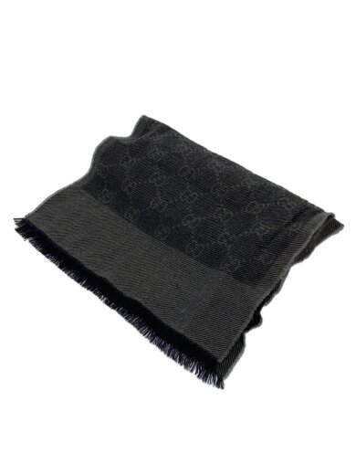 商品画像：マフラー/ウール/GRY/総柄/メンズ 1