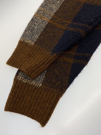 商品画像：カーディガン(厚手)/3/ポリエステル/BRW/チェック/252MADT-KNM05 6