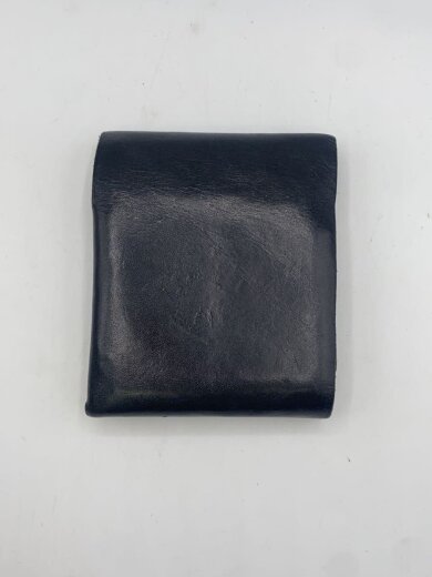 商品画像：3つ折り財布/レザー/BLK/無地/メンズ 2
