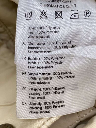 商品画像：キルティングジャケット/--/ポリエステル/CRM 4