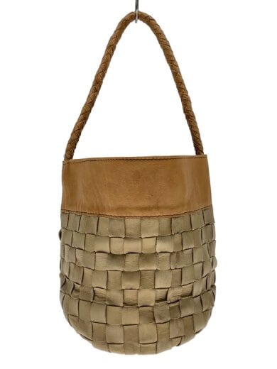 商品画像：ハンドバッグ/レザー/KHK/無地// 1