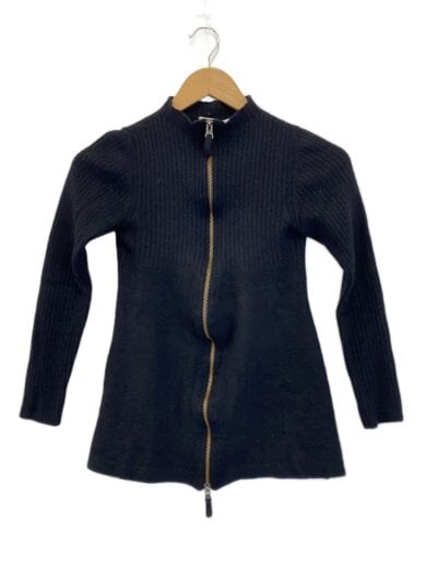 商品画像：ニット・セーター(薄手)/1/ウール/BLK/無地/438502/F1424// 1