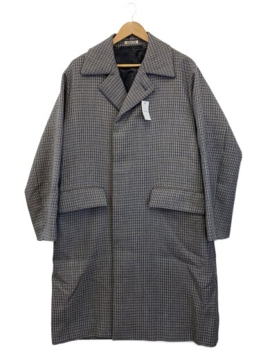 商品画像：DOUBLE FACE CHECK SOUTIEN COLLAR COAT/3/ウール/GRY/A9AC01BN// 1
