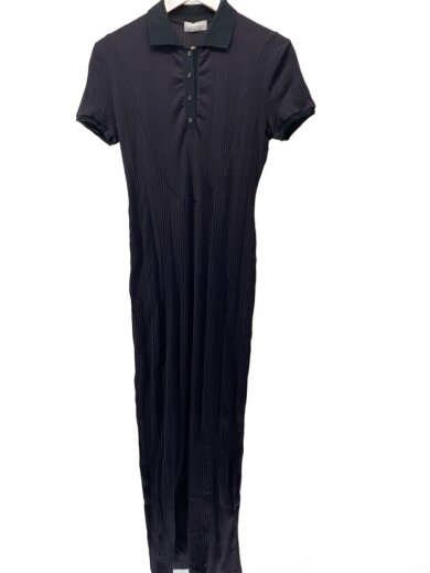 商品画像：長袖ワンピース/34/コットン/BLK/27S85003// 1