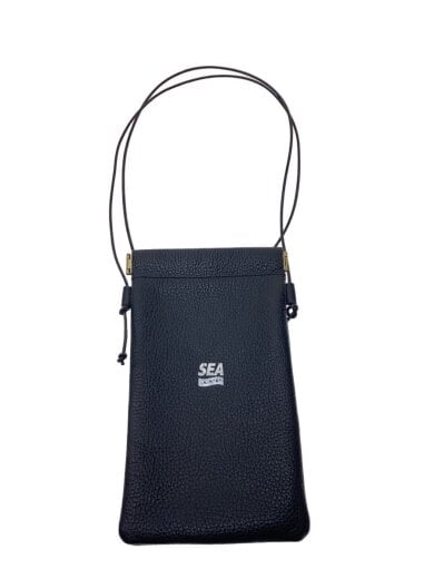 商品画像：ポーチ/サコッシュ/ショルダーバッグ/レザー/BLK// 1