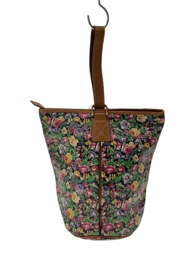 商品画像：ハンドバッグ/--/花柄/バケツバッグ/裏地チェック 1