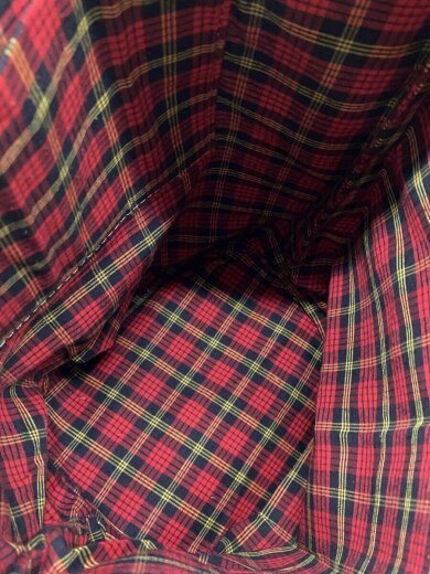 商品画像：ハンドバッグ/--/花柄/バケツバッグ/裏地チェック 6