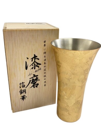 商品画像：和食器その他/CNS-L801/株式会社 ウチキ/漆磨/箱銅華ビアカップ380ml 1