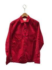 60s/TOWN TOPIC/長袖シャツ/M/コーデュロイ/RED/無地