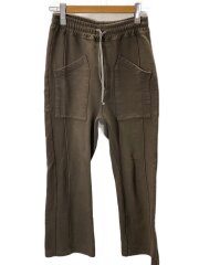 BACK ZIPPED/SWEAT PANTS/2/コットン/KHK/無地