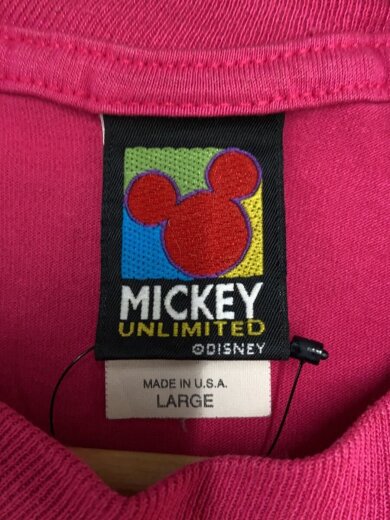商品画像：90s/MICKEY UNLIMITED/USA製/Tシャツ/L/コットン/PNK/プリント 3