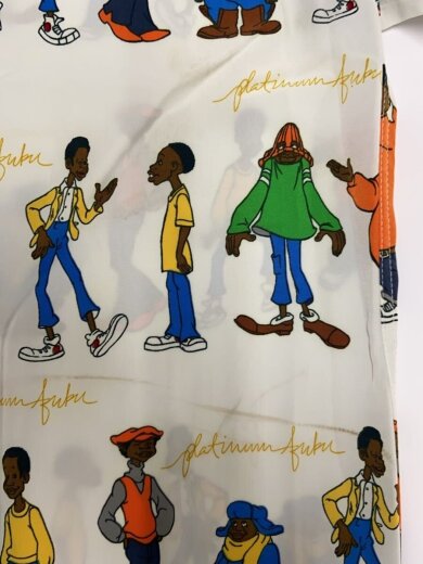 商品画像：90s/韓国製/半袖シャツ/XXL/ポリエステル/WHT/総柄 8