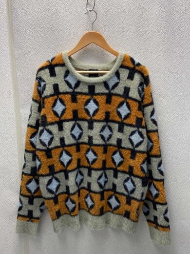 商品画像：ニット・セーター(薄手)/M/ナイロン/マルチカラー/総柄/kn00563// 1