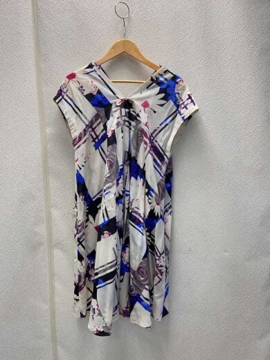 商品画像：ノースリーブワンピース/2/ウール/WHT/総柄/YF-B06-120 2