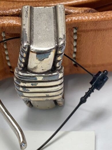 商品画像：1 Creased Belt/ウエスタンベルト/USA製/34/レザー/BRW/無地/メンズ/2917 6