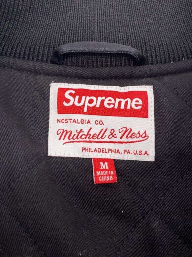 商品画像：22SS/Stadium Satin Varsity Jacket/M/ポリエステル/BLK/総柄 3