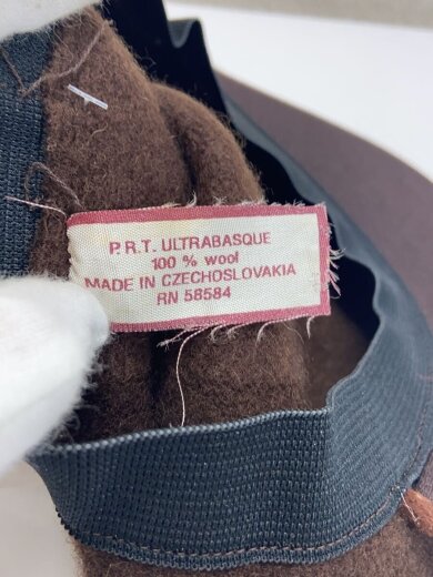 商品画像：OLD/チェコスロバキア製/2トーン/キャスケット/--/ウール/BRW/無地/メンズ 5