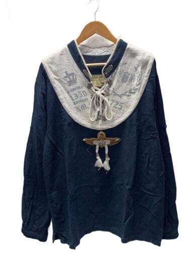 商品画像：ALPENLANDER/チロリアンシャツ/プルオーバー/レースアップ/L/リネン/NVY 1