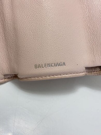 商品画像：ペーパーミニウォレット/3つ折り財布/レザー/PNK/レディース/391446// 3