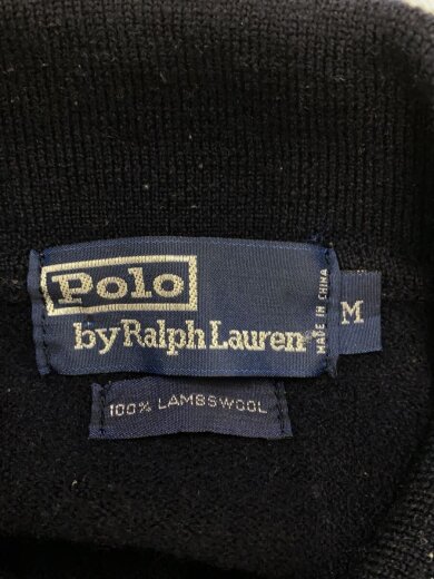 商品画像：90～00s/ニットポロ/ニット・セーター(薄手)/M/ウール/NVY/無地 3