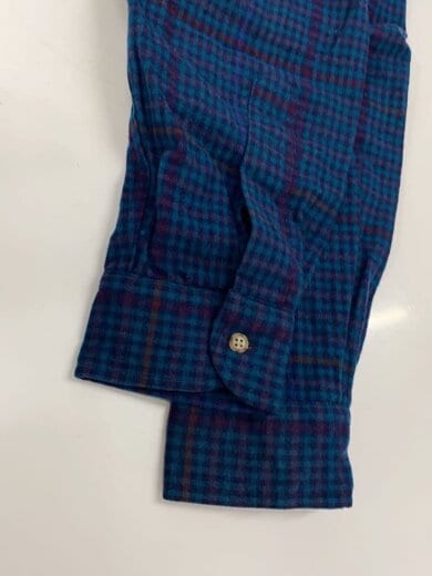 商品画像：70s/長袖シャツ/M/ウール/BLU/チェック// 6