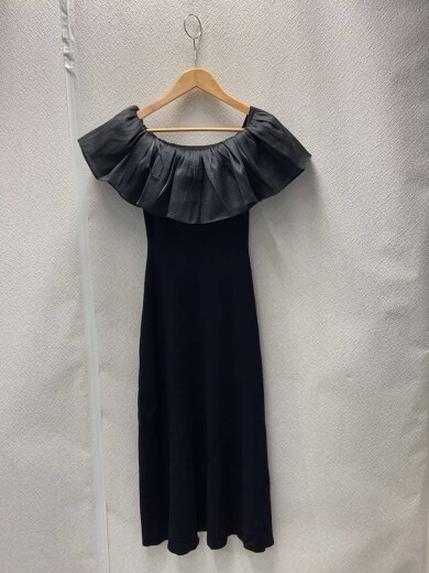 商品画像：24AW/オフショルドッキングニットワンピ/半袖ワンピース/F/レーヨン/BLK/SWNO244010// 2