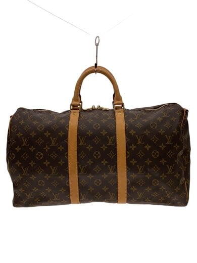 商品画像：キーポル・バンドリエール50_モノグラム・キャンバス/PVC/BRW/総柄 1