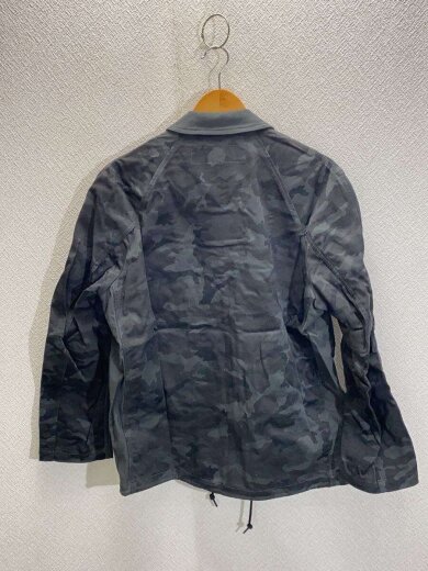 商品画像：綿ストレッチツイル/カモ切替/ジップブルゾン/ジャケット/XS/BLK/he-j020// 2
