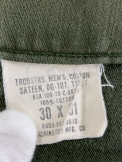 商品画像：70s/OG107/US ARMY/ベイカーパンツ/30×31/コットン/GRN// 4