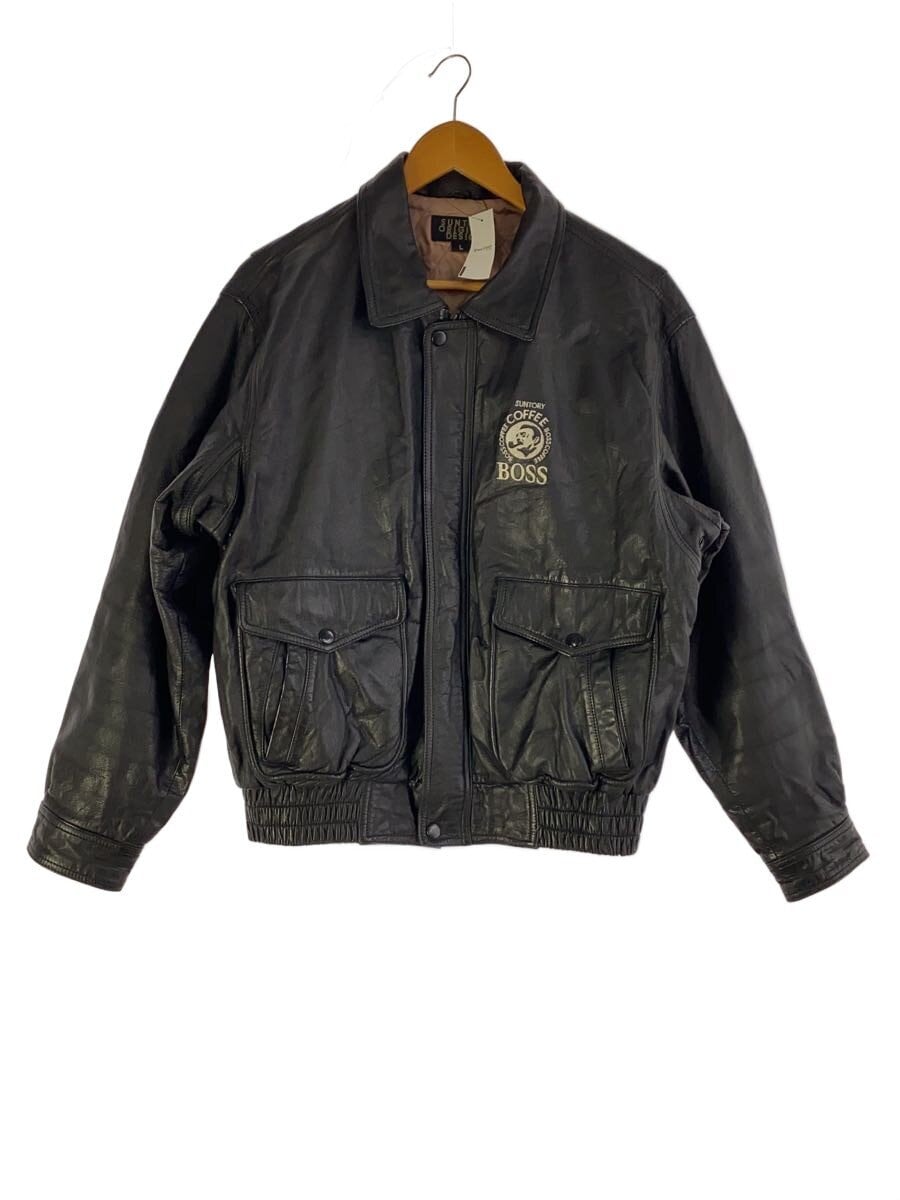 SUNTORY BOSS / レザージャケット・ブルゾン/L/牛革/BLK