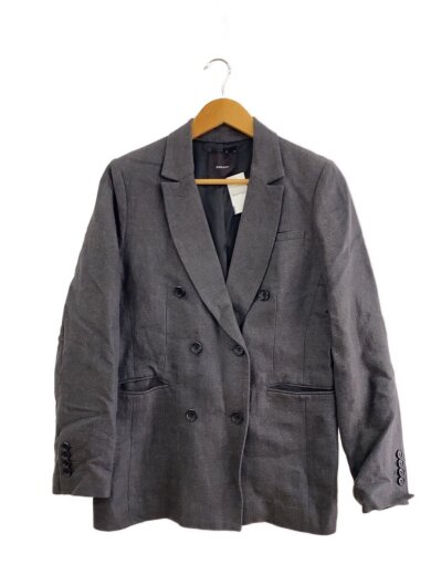 商品画像：テーラードジャケット/M/リネン/GRY/無地/1524201074-0 1