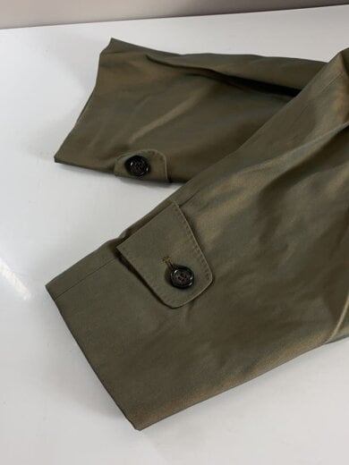 商品画像：ステンカラーコート/M/--/KHK/玉虫/タマムシ/バルカラー/オールド/少々シミ有 4