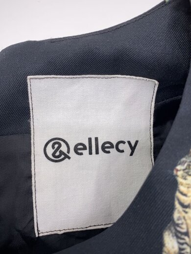 画像：&ellecy長袖ワンピース/M/--/BLK/総柄/猫3