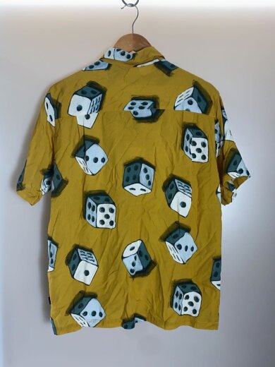 商品画像：ダイス/アロハシャツ/S/レーヨン/YLW/総柄/1110215 2