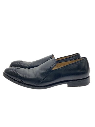 商品画像：ローファー/UK8.5/BLK/ウイングチップ/履きじわ/トップリフト劣化/インソール着用感// 1