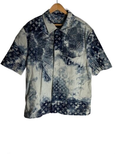 商品画像：22AW/モノグラム/バンダナ/デニムシャツ/半袖シャツ/XXL/コットン/NVY// 1