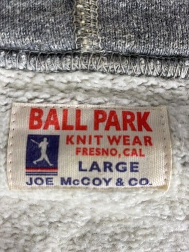 商品画像：ジップパーカー/L/--/GRY/BALL PARK/状態考慮 5