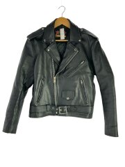 ZAWAKITA/ダブルライダースジャケット/XL/牛革/BLK/無地