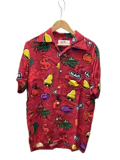 商品画像：アロハシャツ/38/レーヨン/RED/AB-0022010112 1