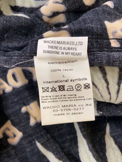 商品画像：アロハシャツ/L/レーヨン/BLK 4