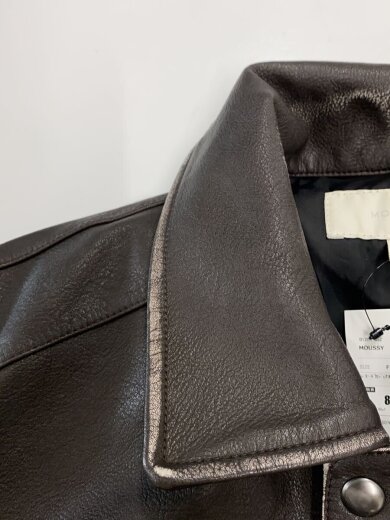 商品画像：レザージャケット・ブルゾン/FREE/フェイクレザー/BLK/無地 5