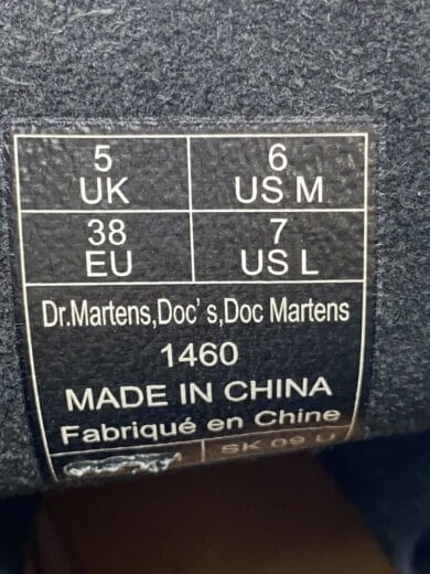 商品画像：レースアップブーツ/US6/BLK/レザー/1460/8 HOLE// 7