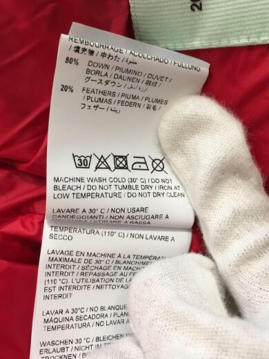 画像：OFF-WHITEダウンジャケット/S/RED/OMED005F18803015/18AW5