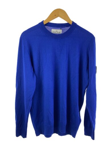 商品画像：ニット・セーター(厚手)/XL/ウール/BLU/無地 1