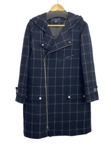 商品画像：ダッフルコート/36/ウール/BLK/チェック/11420020 1