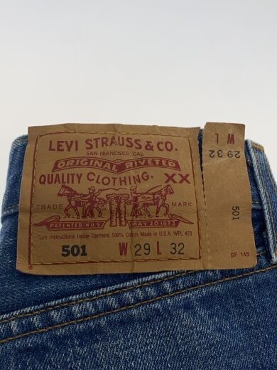 商品画像：ストレートパンツ/29/コットン/IDG/501/USA製/ボタン裏553 4