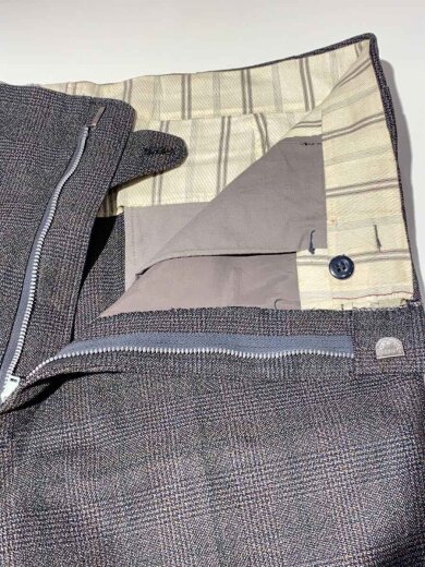 商品画像：スラックスパンツ/--/ウール/GRY/チェック/アルミジップ/TALON/ダブル 3