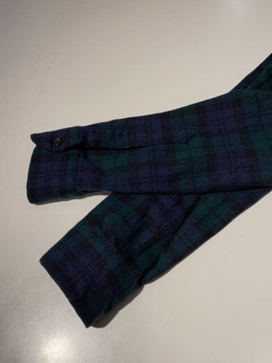 商品画像：長袖シャツ/XS/ウール/GRN/チェック 9