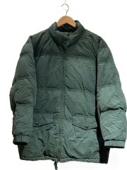 白タグ/ダウンジャケット/M/ナイロン/GRN/白タグ/襟汚れ/リブ劣化