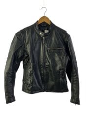 ROOKIE LEATHERS/シングルライダースジャケット/LL/牛革/BLK